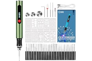 Kaibced Engraving Pen for All Material, Ultimate Cordless Portable Tool for Artists & DIYers, Portable Rotary Engraver Machine for Jewelry Wood Glass Stone Carving - Engrave 60+ Surfaces (Olive Green)