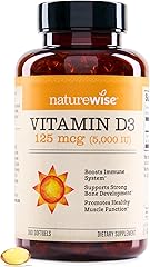 NatureWise Vitamin D3 5000iu (125 mcg) 1 Year Supply for Immune Support, Healthy Muscle Function, and Bone Health - Non-GMO, 