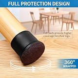 Ezprotekt Chair Leg Covers 0.75in Black 16pcs with Felt Bottom view 4
