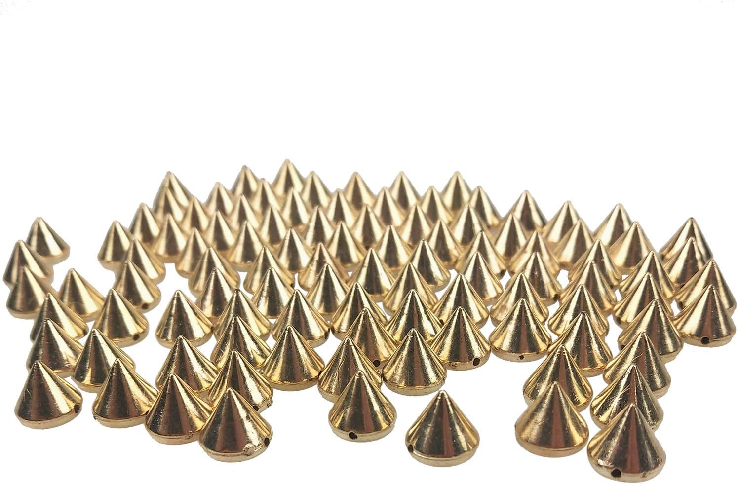 200PCS Silver and Gold Acrylic Bullet Cone Spike Studs Bead, Sew On, Glue On, Stick On by CSPRING: Arts, Crafts & Sewing