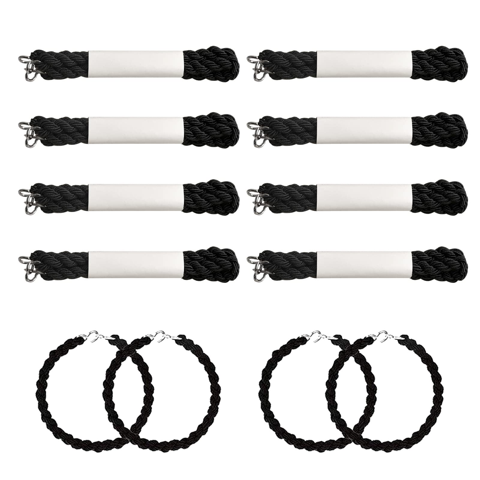 QincLing 20 Pieces Elastic Boot Straps Trouser Twists Leg Ties Blousing Garters with Metal Hooks Curtain Tie for Navy Army Air Force Curtain