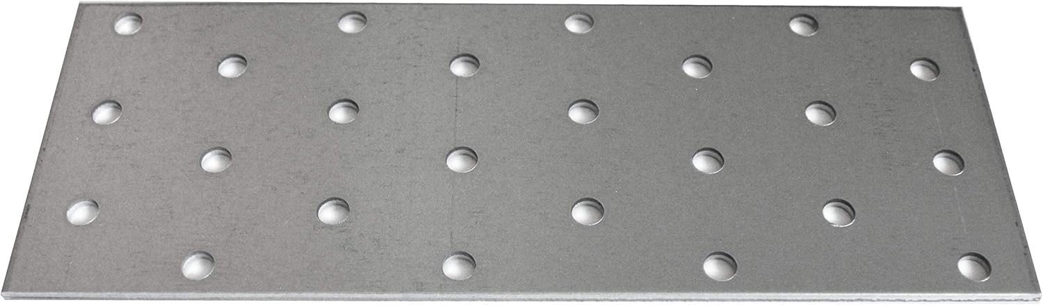 Steel Timber Connector Flat Connecting Joining Plate Galvanised Z275g/m2 20μm Heavy Duty Metal Sheet 6.3"x 2.36"x 0.08" (160 x 60 x 2mm) Pack of 10 - Image 4