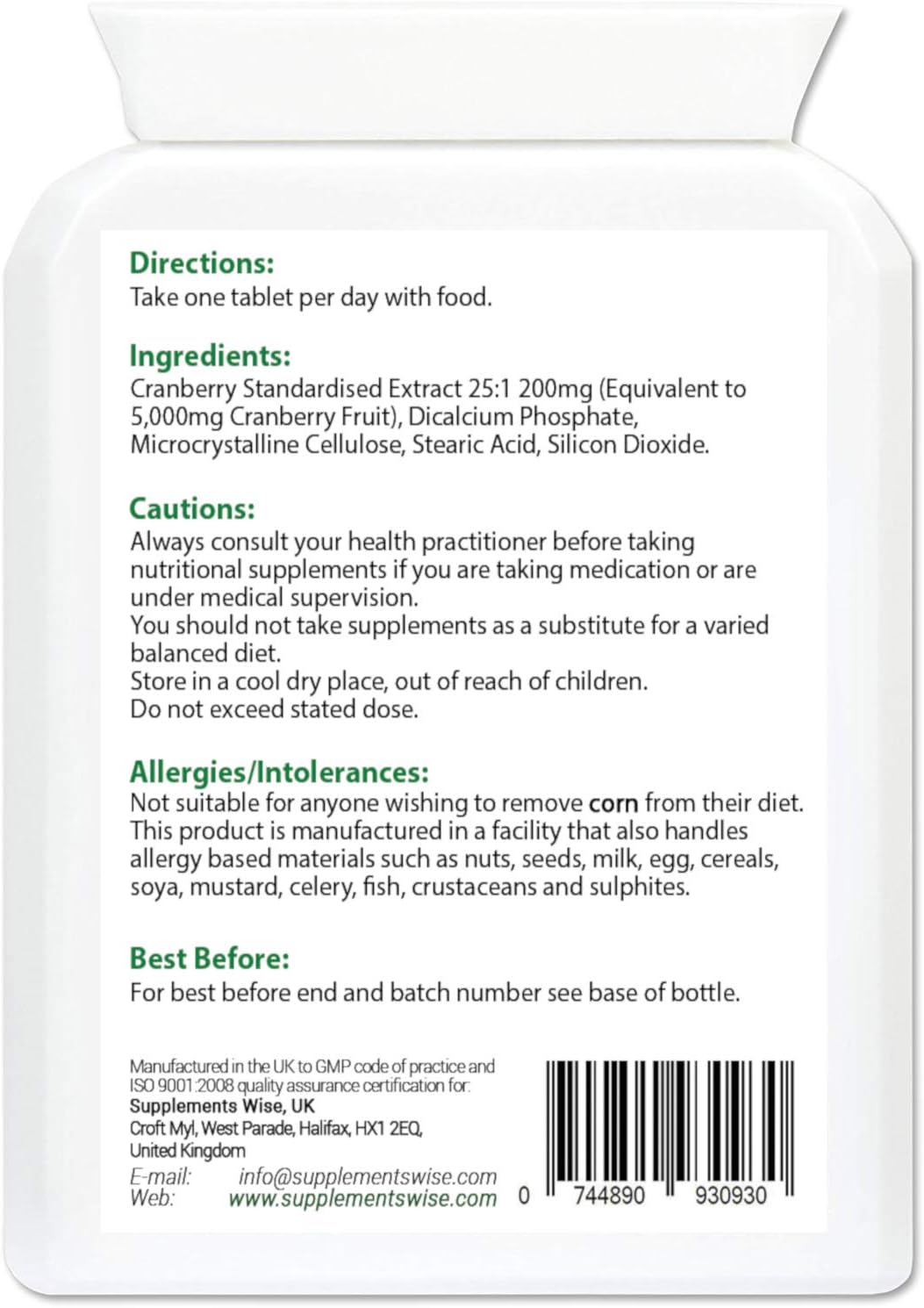 Cranberry Tablets for Urinary Infections, 90 x 5000mg Cranberry Pills, Cystitis Remedies, Bladder Infection Treatment - Image 4