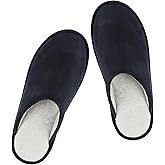 riemot Mens House Slippers Memory Foam Bedroom Shoes Cushioned Lightweight Sandals for Home Indoor Travel Slipper Navy EU 40-41