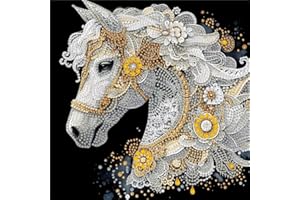 Horse Special Shape Diamond Art Kit for Adults, 5D Animal DIY Rhinestone Art with Special Shaped Drills, Gem Art Diamond Dots