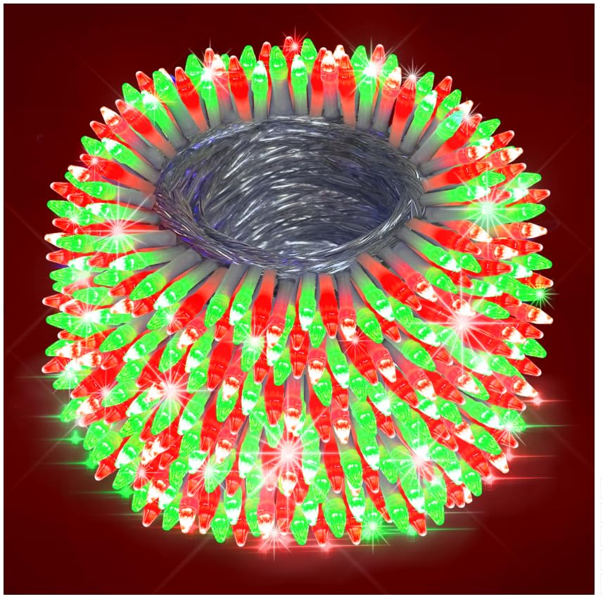 Photo 1 of 750 LED 240FT Christmas String Lights Outdoor, 12 Pro Modes and Timer Memory & Brightness, Plug in Outdoor Waterproof Clear Wire Twinkle Light for for Xmas Yard Tree Wedding Party Decor (Red & Green)