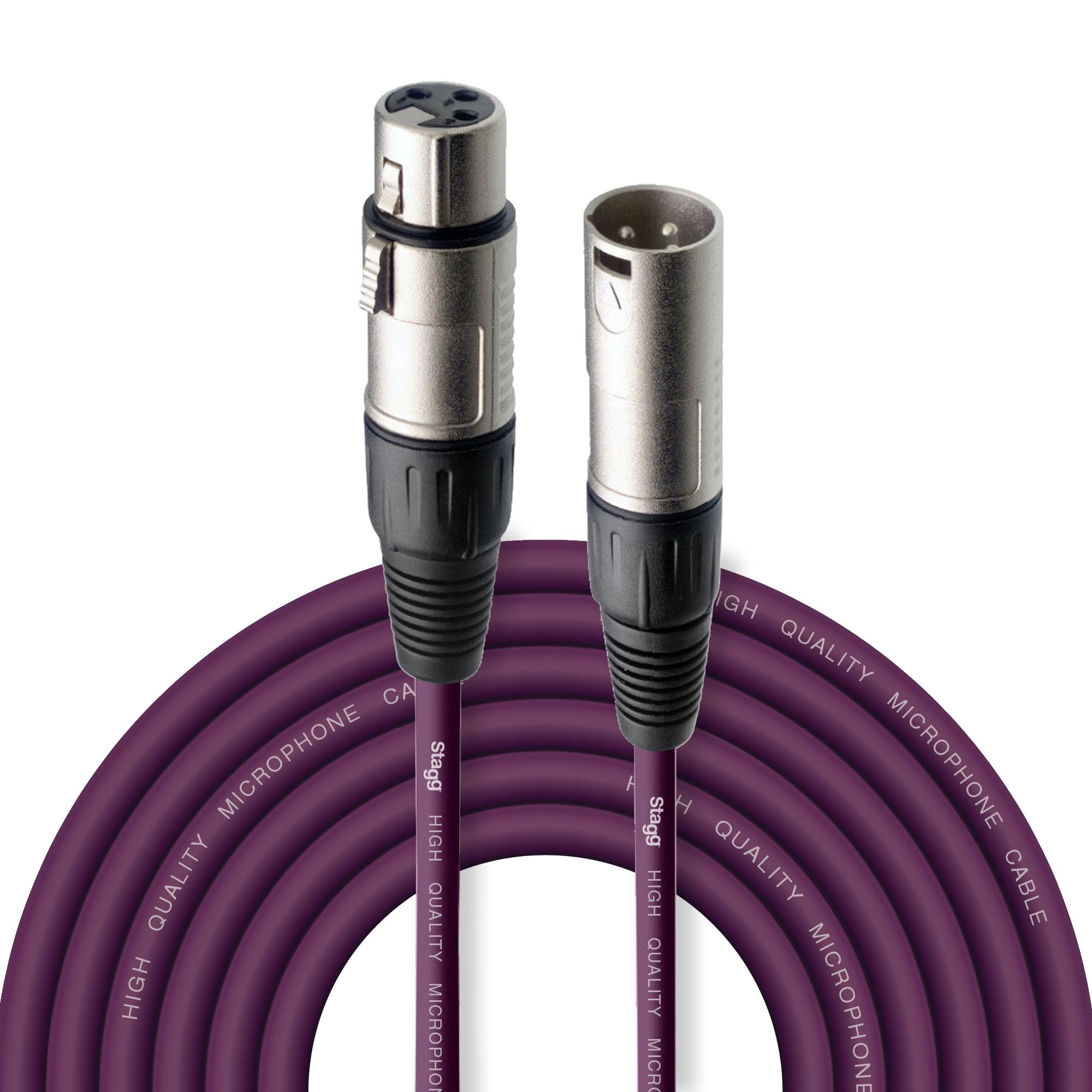 Stagg SMC6 CPP 6 m XLR to XLR Microphone Cable - Purple