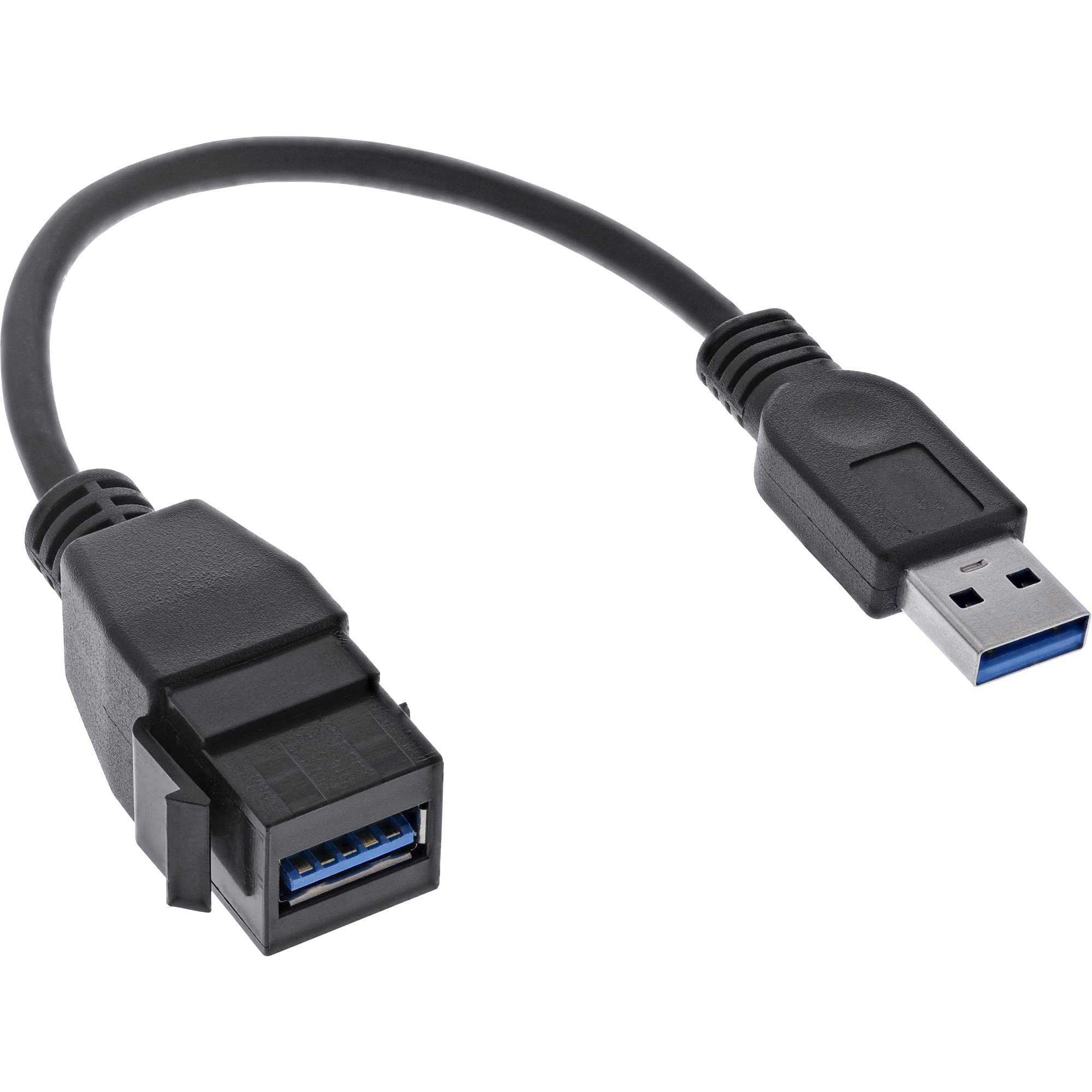 InLine® USB 3.2 Gen1 Adapter Cable USB A Male/Keystone Female 0.2 m