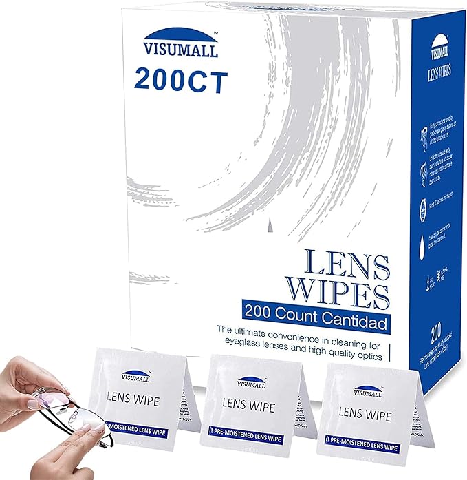 Lens Cleaning Wipes Lens Wipes 200ct Eyeglass Cleaner PreMoistened