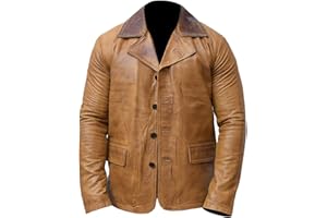 PREEMINENT-JACKETS Men's Red Redemption II Dead Arthur Morgan Tan Brown Real Leather Coat Jacket