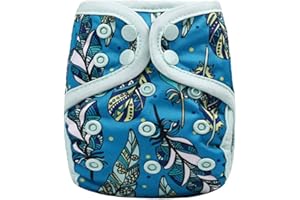 OsoCozy Newborn Reusable Cloth Diaper Covers - Adjustable Snap Fit & Double Leg Gussets for Baby Boys & Girls from 6-12 Pounds. Use with Prefold, Flat or Fitted Cloth Diapers or Snap-in Inserts