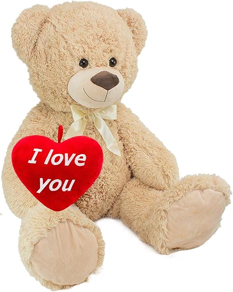Brubaker Xxl Plush Teddy Bear 40 Inches Tall With I Love You Plush Heart Stuffed Animal For A Loved One Animals Amazon Canada