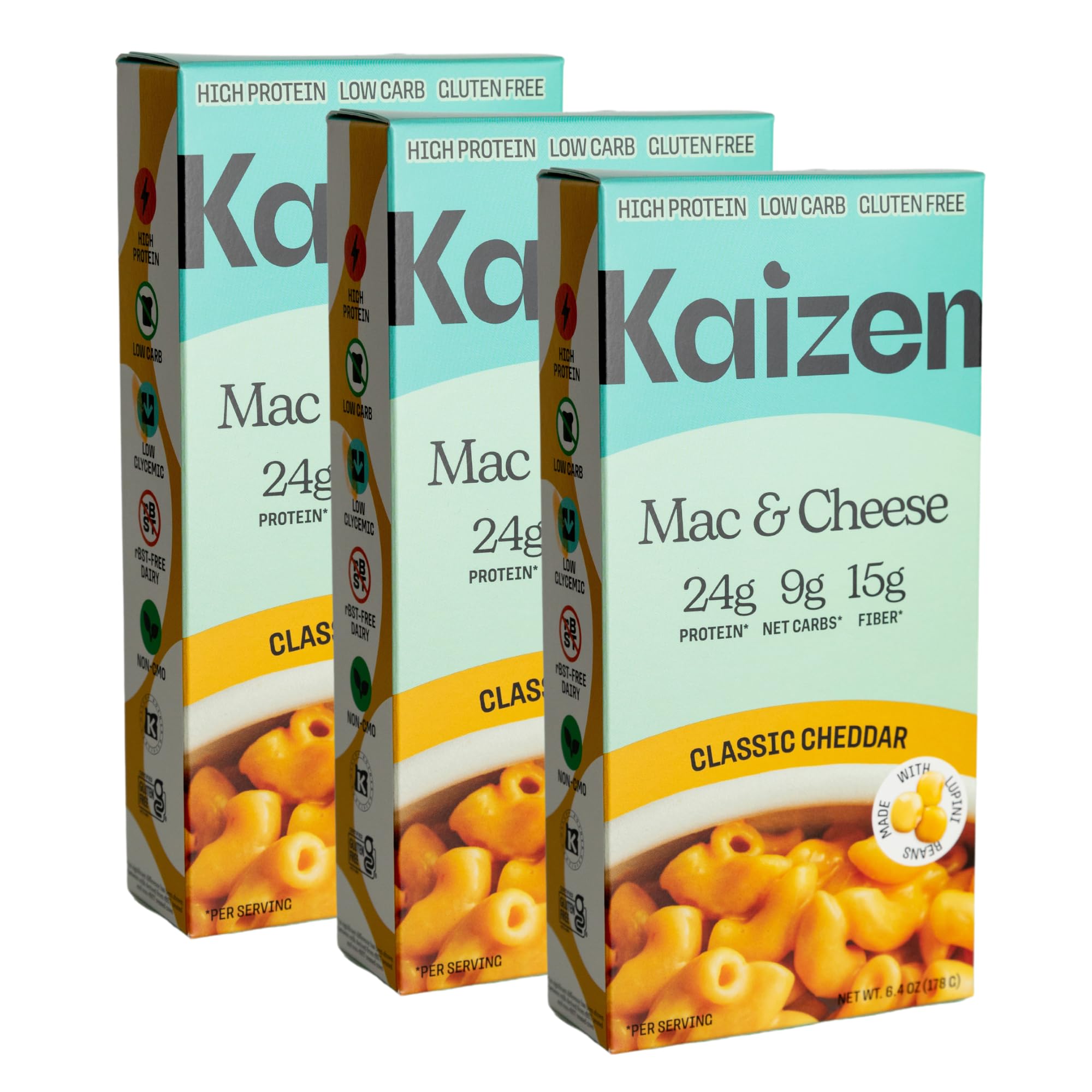 Kaizen High Protein Mac and Cheese - Low Carb, Keto