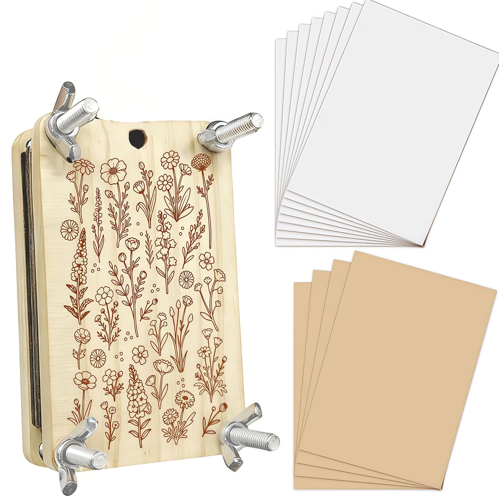 Bafutayawa Flower Press Kit, Craft Set for Adults DIY Flower Press Book, Creative Crafting & Bouquet Preservation