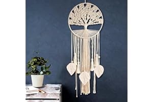 ADOTBLOB Dream Catcher Boho Tree of Life Large Handmade Macrame Wall Hanging Bohemian for Girls Wedding Party Nursery Cafe Home Bedroom Gypsy Decor with Gift Box