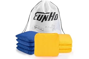 EunHo Cornhole Bags Set of 8 Regulation Size & Weight Corn Hole Bean Bags Official Professional All Weather for Tossing Game with Carry Case