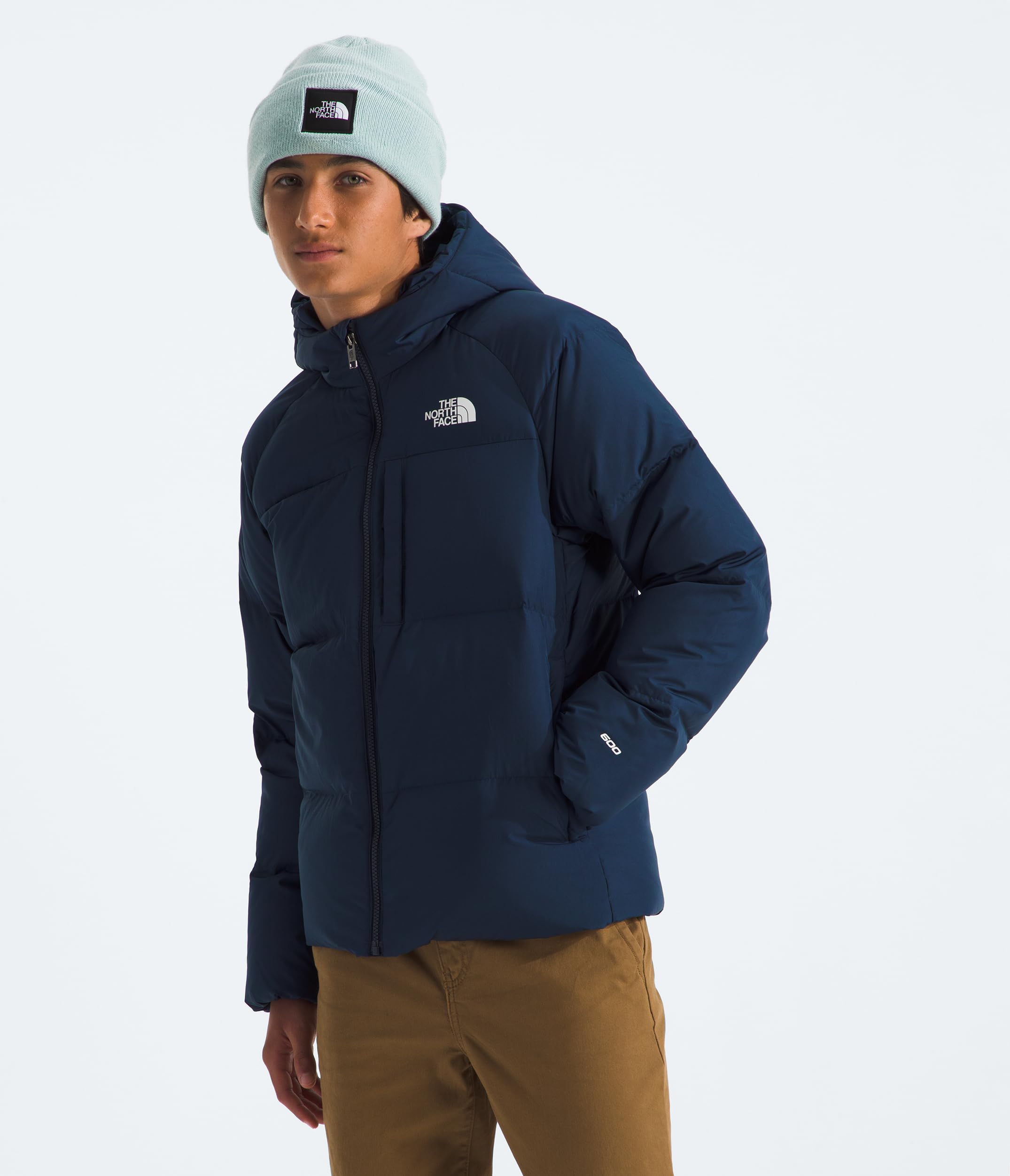 The North Face Boys' Down Hooded Jacket | Water Repellent, 600 Fill Recycled Waterfowl Down, Zip Pockets