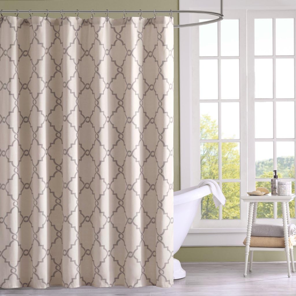 Madison Park MP701285 Saratoga Shower Curtain 72x72 Beige