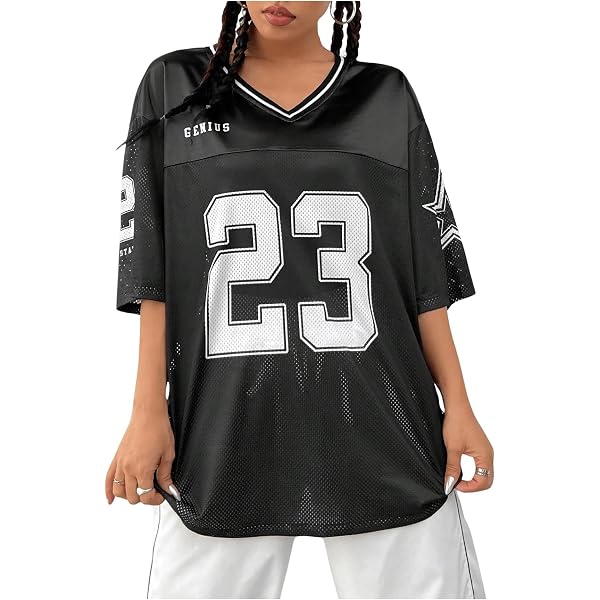 Verdusa Women's Oversized Jersey Sheer Mesh Mini Dress Half Sleeve V Neck T  Shirt Dress Silver Small at Amazon Women's Clothing store