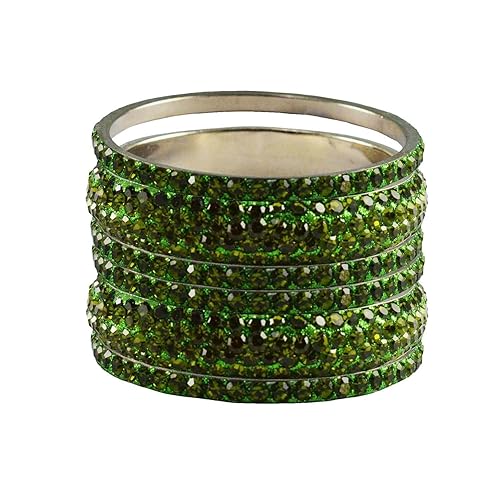 Bangle Set for Women (Green) (ban3200-2.6)