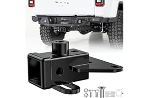OGYE 13434 Class 3 Trailer Hitch Receiver for Jeep Gladiator JT(2020-2025),2" inch Hitch Receiver with Bolts,Tow Hitch with Anti-Rust Gloss Powder Coat, Black Trailer Hitch Kit