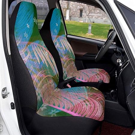 Amazon Co Jp デジタル花のイラスト カーシートカ 軽自動車 普通車 前席 運転席 助手席 フロントシートアプリケーション Car Bike Products