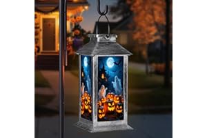 PAWATEE Halloween Decorations Outdoor,Halloween Hanging Decorations,Solar Lantern,Decor for Home Outside Porch Garden Yard Lawn Party Decorations（Ghost Bat Pumpkin）