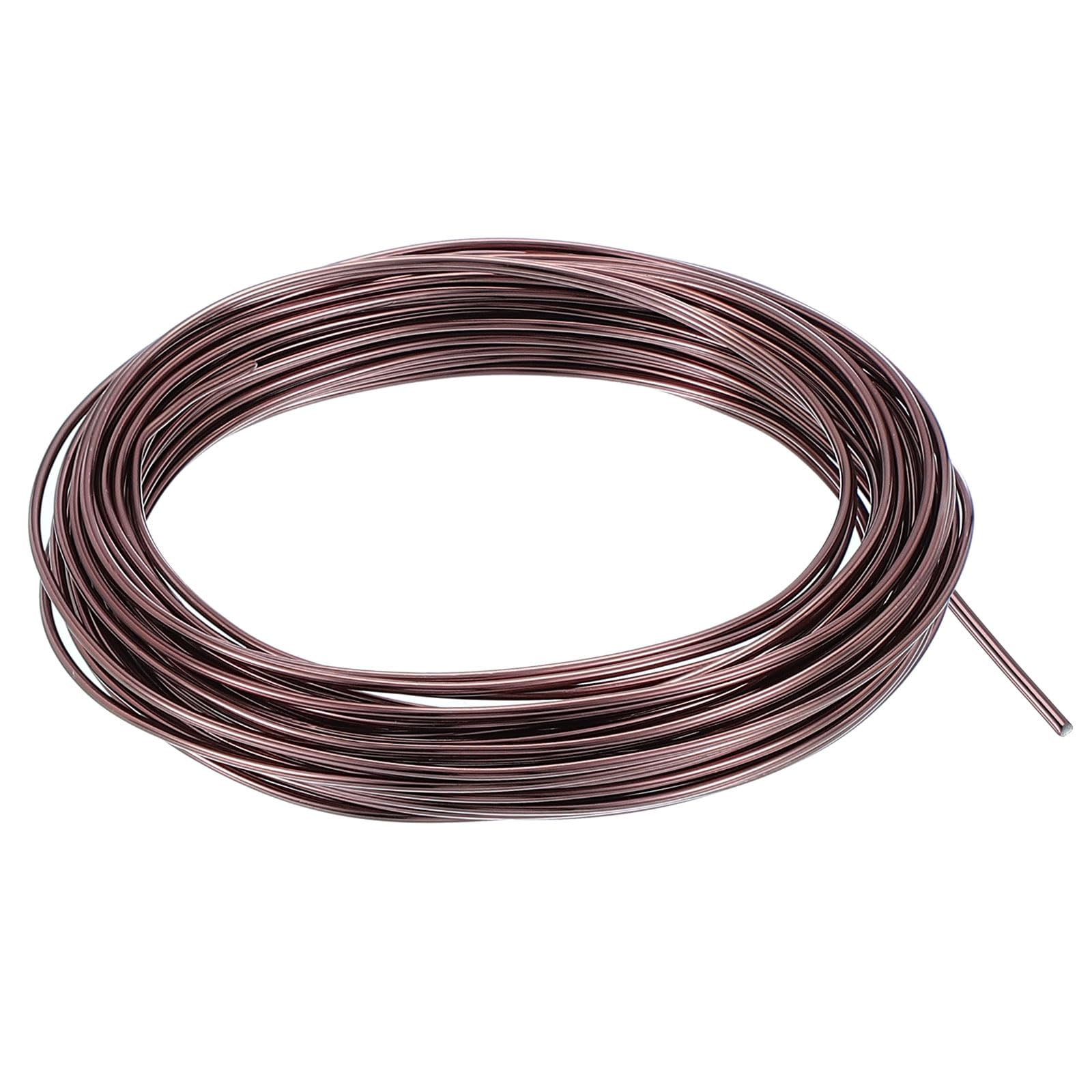 PATIKIL 1.5mm Bonsai Training Wire, 1 Roll Floral Wire Stems Anodized Aluminum Tree Wire 32.8 Feet Total for Gardening Branch Fixing, Brown