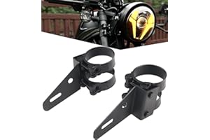 PKEDUO 52mm Motorcycle Headlight Brackets 2-2.16inch Fork Tube Mount Brackets Compatible with Buell Blast Cafe Racer Street Fighter