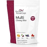 Bariatric Advantage Multi Chewy Bite, Assorted Fruit, 60 Count | Soft Chew Multivitamin for Bariatric Surgery Patients, Chewable Multivitamin with Folic Acid, Vitamin D3 and More