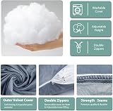 Chilling Home 55 in Maternity Pillow J Shape Full Body Pillow Grey view 4