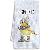 Shrago Funny Bird Nerd Kitchen Towels, Birds Lover Watcher Gift Dish Tea Towels for Kitchen, Birding Gifts Decorative Hand Towels for Bathroom Decor, 16x24 Inch