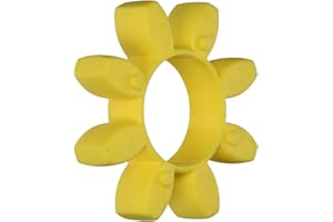 Lovejoy 61451 Size CJ 42 Curved Jaw Coupling Spider, Urethane - 92 Shore A, Yellow, 2345 in-lbs Nominal Torque, 6000 rpm Max Rotational Speed