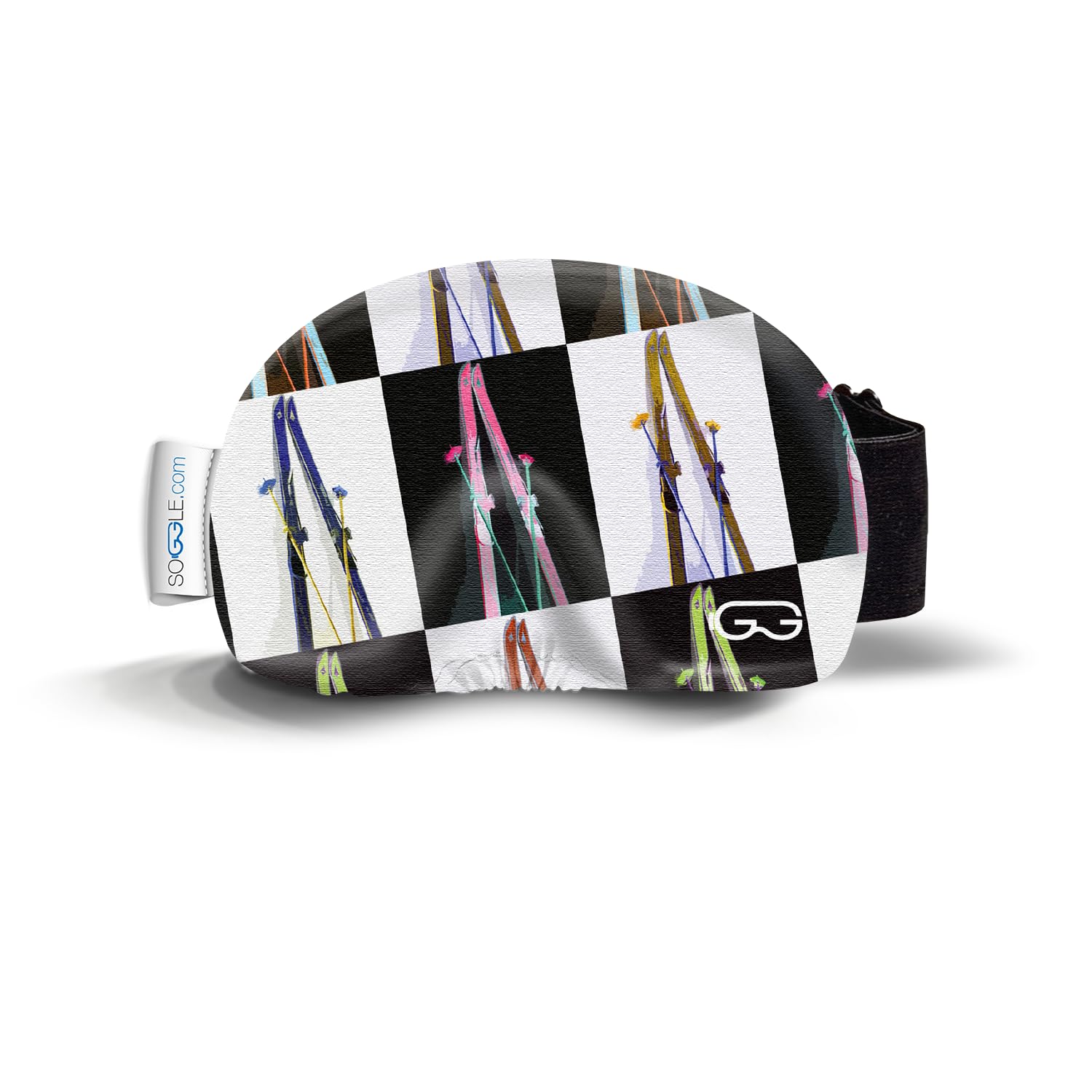 Soggle Ski Protective Microfibre Cover for Ski Goggles (One Size), Colour: Retro Pop Art Ski