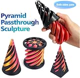 Jastown 3PCS Impossible Cone Fidget Toy Set 3D Printed Spiral Pyramid Stress view 2