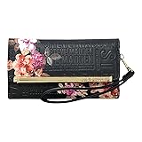Steve Madden Women's Logobar Trifold Wristlet
