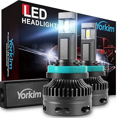 Yorkim H11 Led Headlight Bulbs Canbus Ready 16000LM Bright Headlight LED Bulb H11/H8/H9 Led Waterproof Headlight Bulb with Silent Turbo Cooling Fa Yorkim H11 LED Headlight Bulbs - 50W 20000 Lumens, Iceland | Ubuy