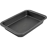 Cake Pan, Nonstick Baking Pan for Cake, Bread, Brownie or Lasagna, Heavy Duty Baking Dish with Diamond Texture Pattern and Wide Grips