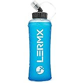 LERMX Quick Grip Chill 22 oz / 650ml TPU soft Flask Water Bottle Hydration Pack BPA-Free Running Flask for Hydration Pack, for Running Hiking Cycling Climbing-1PCS