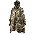 Mil-Tec Adult Ripstop Wet Weather Lightweight Waterproof Multi-Use Rain Poncho with Hood - Use as Bivouac Sack, Shelter Tent