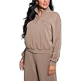 GUESS womens Eco Olympe Half Zip Sweatshirt