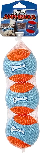 Chuckit! Amphibious Balls 6 cm, 3 Pack – Floating Dog Fetch Toys