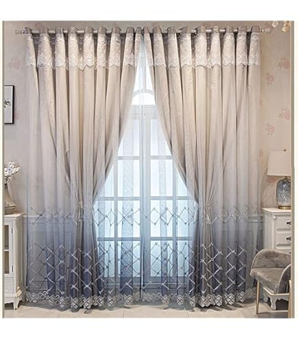 CaaMoo 1 Paire De Rideaux En Dentelle De 160 Cm De Long, élégants à