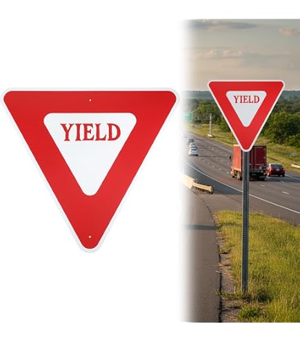Amazon.com: Municipal Supply & Sign Co 30 x 30 Aluminum Yield Sign