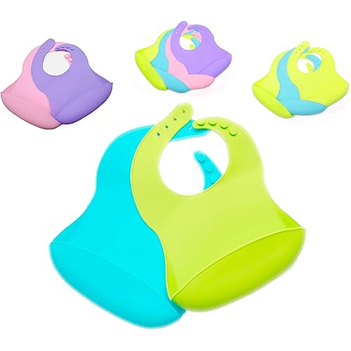 Silicone Baby Bib, BPA Free, Easy Clean up