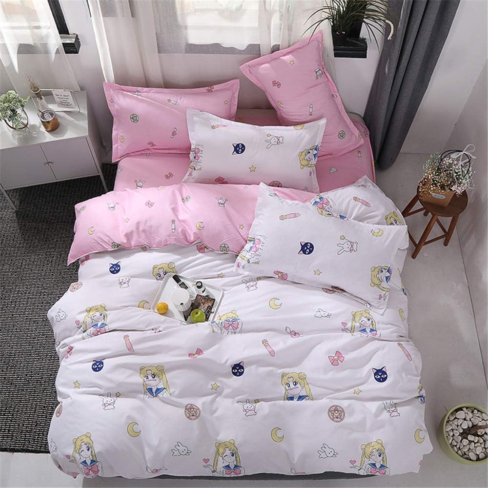 JUNDY Bed Sheets Set, Soft Brushed Microfiber Set - Wrinkle, Fade, Stain Resistant - Hypoallergenic Home textile cotton bed four-piece set colour11 2.0m