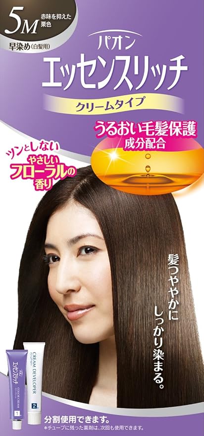 Amazon パオン エッセンスリッチ クリームタイプ 5m 赤味を抑えた栗色 40g 40g パオン 白髪染め 通販