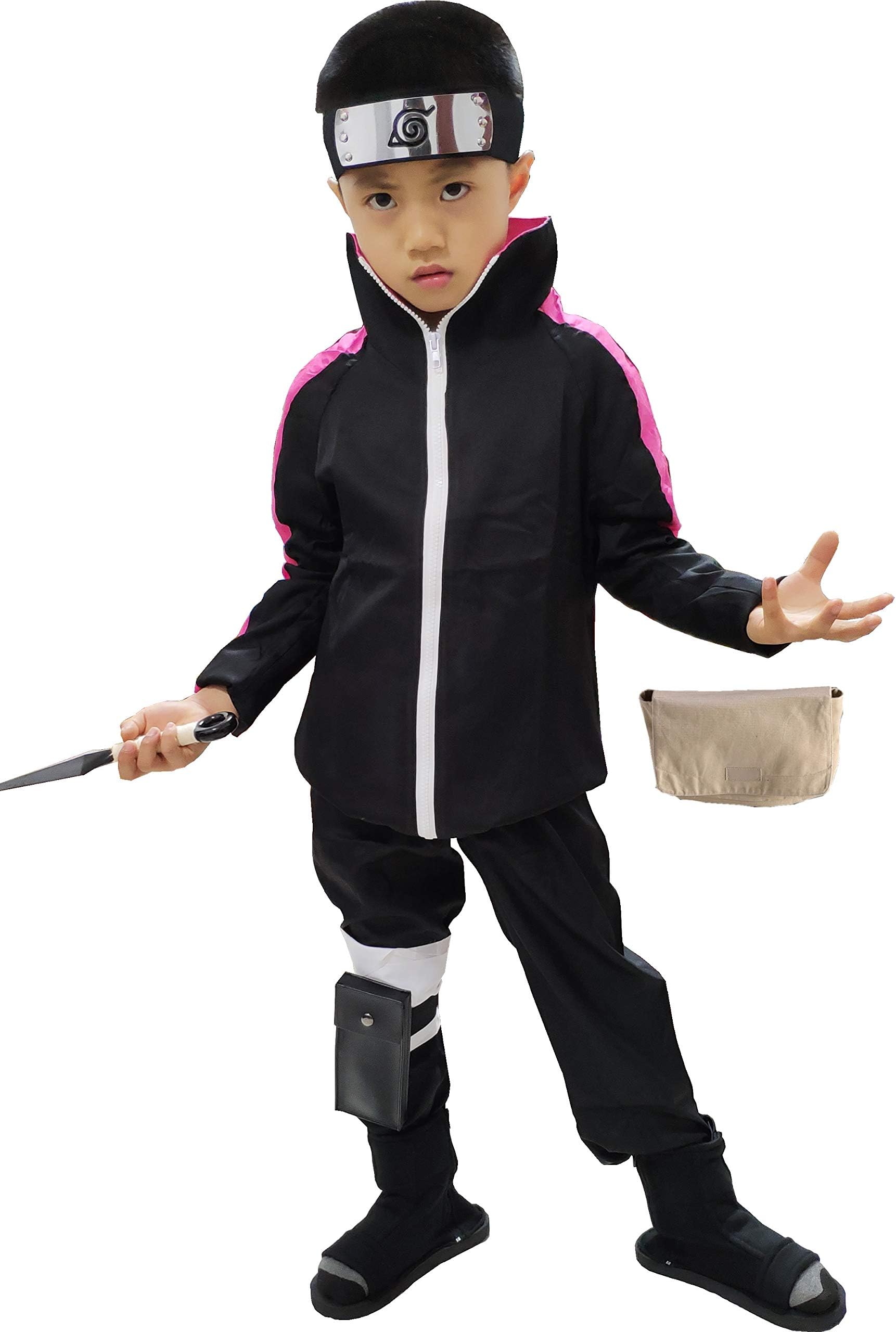 US Size Anime Uzumaki Boruto Halloween Cosplay Costume 5Pcs