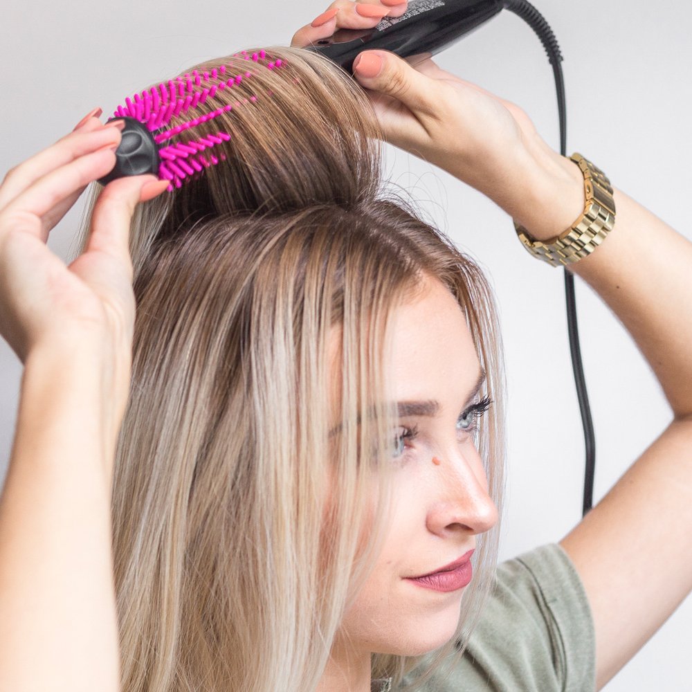 Revlon Silicone Bristle Heated Hair Styling Brush, 1 inch barrel : Beauty