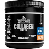 Blacklabel Collagen Peptides Protein Powder, NSF Certified for Sport | Unflavored, Hydrolyzed Collagen Powder for Joint, Tendon &amp; Ligament Support, Protein with Collagen for Recovery